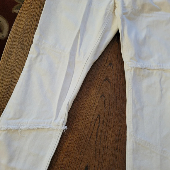 Tommy Hilfiger RARE Vintage 90's White Straight Jeans with Fringe Size Junior 9 - Picture 3 of 11